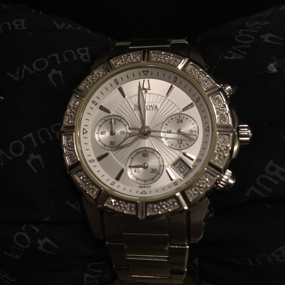 Bulova woman watch with diamond